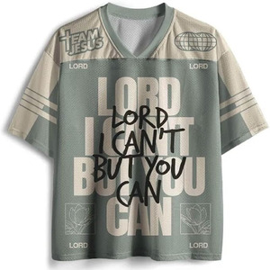 Camiseta Deportiva Personalizada con Cuello en V, Sublimada, de Malla Gráfica, Holgada, Transpirable, de Secado Rápido, Estilo Urbano - Product Image 1