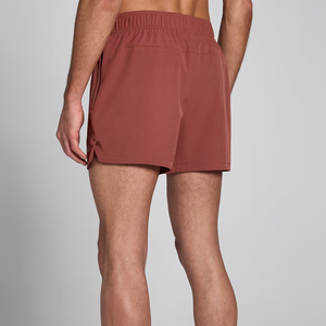 Pantalones cortos con cordón para hombre, color marrón, con estampado de Los Ángeles y logotipo cruzado en el bolsillo delantero, estilo casual. - Product Image 3