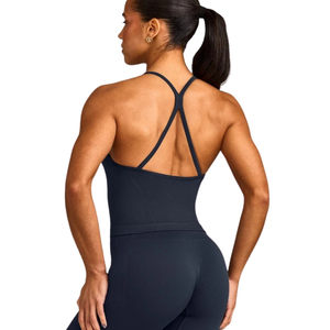Custom Sportswear Women <b>Strappy</b> Racer Tank <b>Top</b> Quick Dry Moisture Wicking Stretch Gym Running Yoga Fitness Workout Wear - Product Image 2