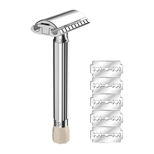 Maquinilla de Afeitar de Doble Filo, 9 Velocidades Ajustables, Diseño Clásico de Metal, con Logotipo Personalizado, Último Diseño - Product Image 2