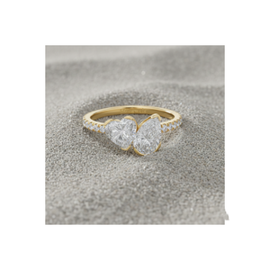 Stonewels Toi Et Moi Pav Lab-Grown Diamond Rose Gold Plated for Certified Prong Setting <b>Ring</b> - Product Image 1