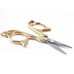 Ciseaux fantaisie pour droitiers, design papillon, avec lame droite tranchante en acier inoxydable, pour la beauté, le nail art, la broderie et la coupe. - Product Image 6