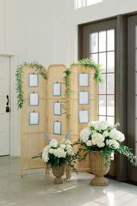 Jarrón Decorativo de Mimbre Natural de Lujo, Estilo Rústico Contemporáneo, Centro de Mesa Floral Hecho a Mano para Bodas, Elegante Centro de Mesa para Recepciones - Product Image 3