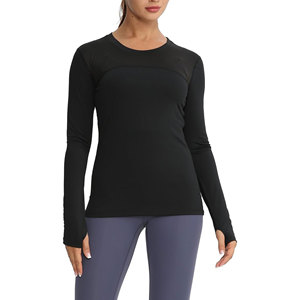 Wholesale Women Base Layer Compression Shirt High Stretch Athletic <b>Top</b> for Gym Fitness Exercise Running Yoga and Sports Training - Product Image 5