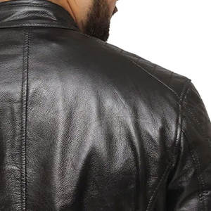 Veste en cuir pour homme sur mesure, couleur unie, tissu respirant, streetwear, veste d'hiver pour homme - Product Image 5