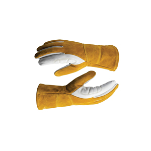 AB Grade Brown Cowhide Leather Smooth <b>Texture</b> Straight Cuff Customizable Durable <b>Powder</b>-Free Silicone-Free Safety Gloves - Product Image 6