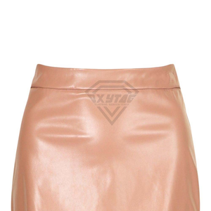 Mini-jupe sexy en similicuir PU pour femme, taille haute, design asymétrique, couleur unie, moulante, jupe en cuir tendance - Product Image 5
