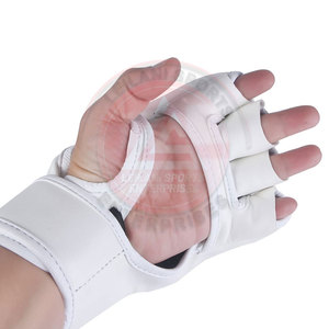 Best Selling Leather MMA <b>Gloves</b>-High Quality <b>Moisture</b> Wicking Hook & Loop Closure for Martial Arts Training - Product Image 4