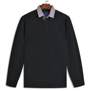 Camisetas de Rugby Personalizadas con Cuello Bordado, Talla Grande, Premium, 100% Poliéster, Rayas, Térmicas, Manga Larga, Secado Rápido, Malla de 180g - Product Image 1