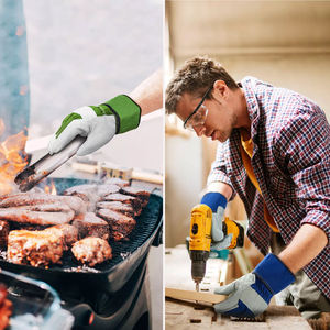 ถุงมือหนังวัวแท้ราคาถูกใหม่ สำหรับงานนิรภัย งานอุตสาหกรรม ทนไฟ ใช้ในงานก่อสร้าง ทำสวน - Product Image 4