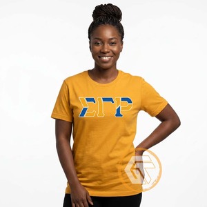 GREEK TREASURES Sigma Gamma Rho เสื้อยืดผู้หญิงคอกลมแขนสั้นเสื้อเจอร์ซีย์ลำลองผ้าฝ้าย 100% เป็นมิตรกับสิ่งแวดล้อมแห้งเร็ว - Product Image 5