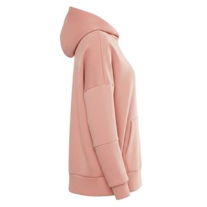 เสื้อฮู้ดผ้าฟลีซสีชมพูอ่อนแบบหนา แขนยาว สวมหัว - Product Image 3