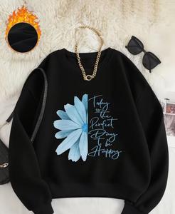 Women's Premium Polyester/Cotton <b>Blend</b> Fleece Sweatshirt-Comfortable & Stylish Waterproof & Windproof for Winter Season - Product Image 4