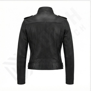 Chaqueta de cuero para motociclista para mujer 2025, chaqueta de cuero para bicicleta para mujer, chaqueta de cuero personalizada para mujer - Product Image 3