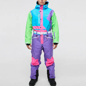 Combinaison de ski à capuche de qualité supérieure, imperméable 10 000 mm, écologique et respirante pour hommes, pour une utilisation en extérieur par temps extrêmement froid - Product Image 1