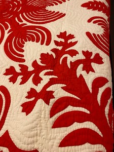 New Arrival 2026 Designer Crimson Red & White Lobster / Tropical Floral Hawaiian <b>Quilt</b> Hand Cotton <b>Bedspread</b> For Home, Hotel - Product Image 4