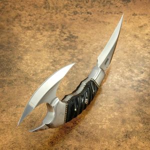 Cuchillo Zombie de Acero de Damasco con Mango de Madera, Hoja de Punta Caída y Borde Recto de 0.6 mm de Grosor - Product Image 4