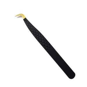 Pinces à cils de qualité supérieure, durables, antistatiques, en acier inoxydable, à pointe dentelée, avec une prise fine, personnalisables, pour extensions de cils - Product Image 4