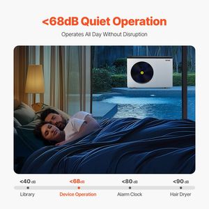 Pompe à chaleur électrique pour piscine 35830 BTU, faible bruit, pour piscines hors sol 6605-13209GAL, chauffage et refroidissement - Product Image 5