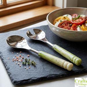 Ensemble de cuillères et fourchettes à salade en acier inoxydable, résistant au lave-vaisselle, pour une utilisation en cuisine - Product Image 6