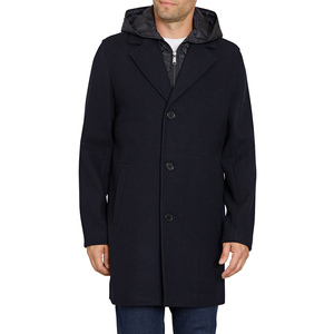 <b>Men's</b> Long Wool Blend Mandarin Collar <b>Double</b> <b>Breasted</b> Warm Winter Coat Anti Wrinkle Anti Shrink Fashion Outerwear - Product Image 4