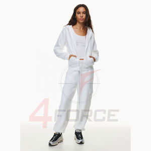 Sweat à capuche zippé intégral pour femme, en molleton de coton 500 GSM, ultra épais, lourd, pour l'hiver, style streetwear, fabrication OEM sous marque privée - Product Image 3