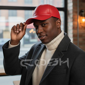 หมวกเบสบอลหนังแท้พรีเมียมสำหรับผู้ชายและผู้หญิงพร้อมสายปรับได้ |   หมวกแฟชั่นสไตล์วินเทจลำลองสำหรับกิจกรรมกลางแจ้ง - Product Image 5