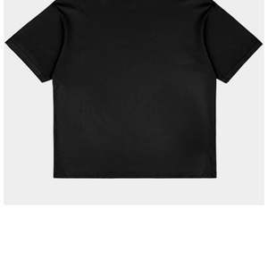 เสื้อยืดคอกลมทรงโอเวอร์ไซส์ ผ้าฝ้ายทอเนื้อแน่น 100% ป้องกันรอยยับ แบบเรียบ สำหรับผู้ชาย - Product Image 4