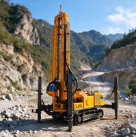 Machine de forage de puits tubulaires 330m, foreuse hydraulique sur chenilles pour puits profonds