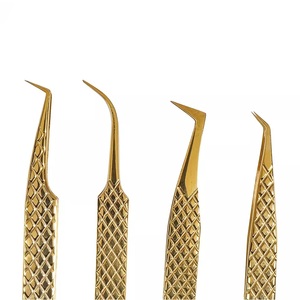 Professional 90 Degrees Pointer Tips Style Best Quality Eyelash <b>Extension</b> Tweezers Private Label Tweezers Multiple Angle Tips - Product Image 2