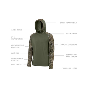 Nueva Camiseta de Pesca de Manga Larga para Exteriores, Tendencia 2026, con Protección Solar de Malla Transpirable, Tallas Grandes para Adultos - Product Image 4