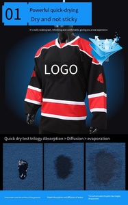 Camiseta de Hockey sobre Hielo de Élite, Uniforme de Hockey Personalizado, Camiseta Deportiva de Alto Rendimiento, Ropa Deportiva Personalizada para Ligas Competitivas - Product Image 5