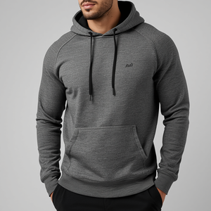 เสื้อฮู้ดผู้ชายผ้าฝ้ายฟลีซหนา 450 GSM ทรงโอเวอร์ไซส์ อุ่นสบายสำหรับฤดูหนาว พร้อมปักโลโก้ตามสั่ง - Product Image 5