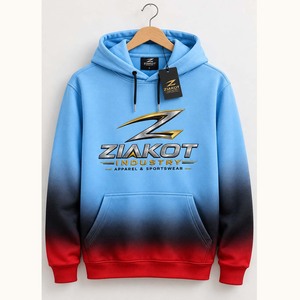 Sudadera con Capucha Deportiva Ziakot Industry, Diseño Abstracto con Patrón 3D en Amarillo y Blanco, Costuras Personalizadas - Product Image 6