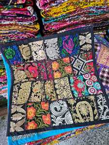 Custom Handmade Cotton Khambadia Patchwork Cushion <b>Cover</b> Traditional <b>Pillow</b> <b>Cover</b> Manufacturer For Private Label Wholesale - Product Image 3
