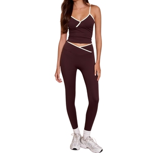 Custom Wholesale <b>Womens</b> Slim Fit Knitted Running Seamless Tank Top Solid Color Summer Breathable Tank Top - Product Image 2