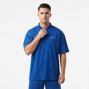 Polo T-shirt Homme Grande Taille Manches Courtes Qualité Supérieure Décontracté Épaules Tombantes Vente en Gros - Product Image 2
