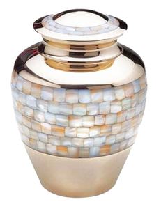 Súper Venta de urna de cremación de nácar de latón para adultos y animales, cenizas de entierro, exhibición de huesos, tarro de lujo, urnas de Metal, funeral - Product Image 1