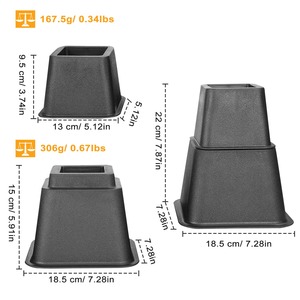 Elevadores ajustables para muebles, 8 Uds., 500kg, 1100lbs de capacidad, elevadores de cama para sofá, mesa, silla, accesorios para muebles - Product Image 4