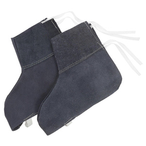 Guêtres de soudeur en cuir de vachette pleine fleur pour la protection des pieds et des jambes, idéales pour les chaussures de sécurité industrielles - Product Image 4