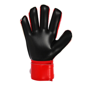 Gants de gardien de but de football avec logo personnalisé, doigts entièrement couverts, rouge, bleu, noir, PU, antidérapants, respirants, fermeture auto-agrippante, unisexe - Product Image 2