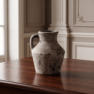 Rustic Ceramic Tabletop <b>Vase</b> Matte Finish Handmade 8-16 Inches Height 8-12in Width Ceramic Material - Product Image 2