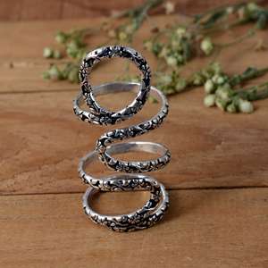 Handmade 925 Sterling <b>Silver</b> Triple Loop Arthritis Splint <b>Ring</b> - <b>Adjustable</b> Multi-Joint Finger Support - Product Image 4