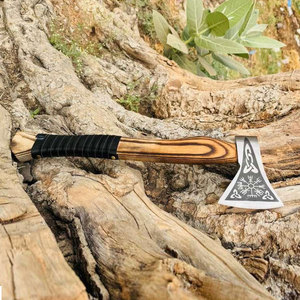 Traditional Industrial Grade <b>Viking</b> <b>Axe</b> Inspired by Norse Culture with Carbon Steel Blade and Handcrafted Wooden Handle - Product Image 2