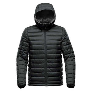Chaqueta de Invierno para Hombre, Acolchada, con Relleno de Plumas, Negra, de Lona, Impermeable, Transpirable, Cortavientos, con Capucha, Logotipo Personalizado, Directo de Fábrica - Product Image 3