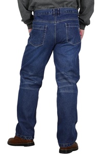 Pantalon décontracté de luxe simple pour homme, style vintage, en jean délavé, coupe slim, jambe droite élastique, pour l'automne/hiver - Product Image 3