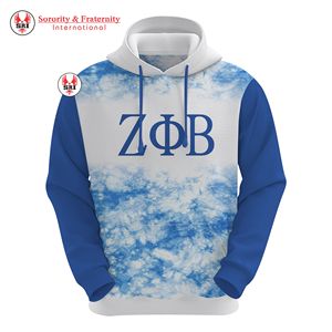 Vestido Sudadera con Letras Zeta Phi Beta en Chenilla, Vestido con Capucha de Manga Larga, Ropa de Estilo Griego para Hermandades - Product Image 6