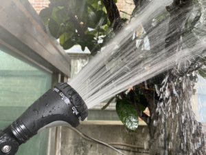 Garden Telescoping 23-30 Inches 8-pattern <b>Water</b> Wand Pistol <b>Hose</b> Nozzle Thumb Grip Sprayer Soft Grip Steel <b>Gun</b> High-Place Plant - Product Image 3