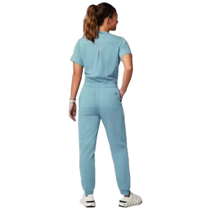 Customized Women's Medical <b>Scrub</b> <b>Sets</b> 100% Cotton Canvas Fabric Hospital Use Needle Detection Custom Logo Made in Pakistan - Product Image 5