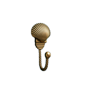 ตะขอแขวนเสื้อติดผนังรูปเปลือกหอยทองเหลืองตะขอแขวนเสื้อโค้ทตกแต่งอเนกประสงค์สำหรับเสื้อผ้าบรรจุในถุง - Product Image 1